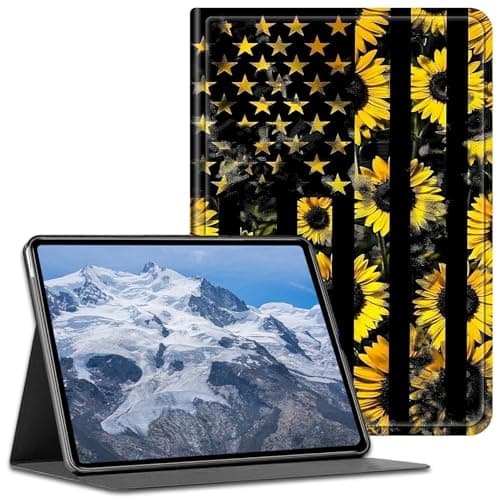 BFDHGQZC Case for iPad mini 1/2/3 for iPad mini 1st/2nd/3rd Generation 7.9 Inch PU Leather Shockproof Stand Protective Cover with Auto Wake/Sleep for Mini 123,Sunflowers Flag