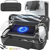 daydayup 14 in 1 Accessories Set Bundle Compatible with Playstation Portal Remote Player, Carrying Case & Charging Cable, Holder Stand with 2 Screen Protectors and 4 Thumb Grips Playstation Consoles