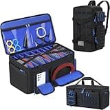 Large Capacity DJ Cable Gig Bag with 8 Customizable Divider & 6 Pocket, Cable Organizer Bag for Electronic Musician, Mobile EDM DJ, Live Sound Engineering, Heavy Duty Padded DJ Audio Gear Backpack
