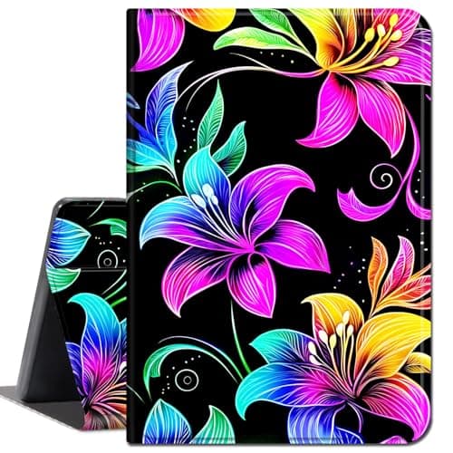 Case for Samsung Galaxy Tab S8 2022/S7 2020 11-Inch (Model SM-X700/X706/T870/T875/T878), Shockproof TPU Silicone Protective Back Shell Case for Samsung S8 2022/S7 2020,Rainbow Flowers