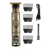 DAXXIN Hair Clippers, T9 Electric Trimmer LCD Intelligent Display Beard Clipper Vintage Design Professional Hair Cutter(Buddha Head)