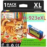 H-923eXL Ink cartridges High Yield Combo Pack Replacement for HP H-923e Ink Cartridge to use for HP DeskJet 8122E 8124E 8125E 8130 8132E 8134E 8135E 8138E 8139E Printer,Cyan