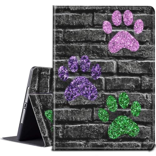 for Kindle 12th/11th Generation Case 6 inch 2022/2024 Release with Adjustable Stand & Auto Wake/Sleep Smart Protect PU Leather Cover Tablet Case - Colorful Dog Paws