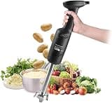 Commercial Hand Blender, Portable Kitchen Electric Stick Blender, 160mm Shaft Constant Speed, for Mixing Large Volumes of Soups, Sauce, Smoothie