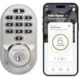 Kwikset Halo Wi-Fi Smart Lock, Keyless Entry Door Deadbolt, Geofence Auto-Unlock, Grade AAA Certified, No Hub Required Easy Install, Satin Nickel Lifetime Finish Warranty, Backlit Keypad