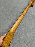 AAAA Roasted flame Maple 20 frets Ebony Fretboard Inlay Electric bass neck parts