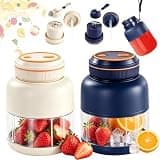 Portable Wireless Juicer Cup, Electric Juice Personal Blender, Rechargeable Wireless Juicer Cups with Stainless Steel Blades for Fruits Vegetables Shakes