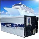 Power Inverter Pure Sine Wave 6000W/8000W/10000W/12000W Peak DC12V/24V/48V/60V/72V to AC 110V/230V 240V Converter Universal Sockets with Voltage Display for Car Caravan Camping Boat
