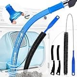 PetOde 5 Pieces Dryer Vent Cleaner Kit, Ultra-Slim 0.73" Vacuum Hose Attachment with Universal Connector, 4 Multi-Length Detail & Lint Brushes for Refrigerator Coils, AC Vents, Window Tracks