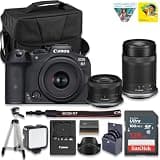 Canon EOS R7 Mirrorless Camera with RF-S 18-45mm + RF-S 55-210mm STM Lens | 32.5 MP Image Quality, 4K 60p Video, DIGIC X Image Processor, Dual Pixel CMOS AF, Professional + 128GB Card + Camera Case