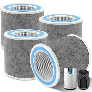 Doifyn 4 Pack HP102 Replacement Filter, Compatible with Shark HP102/HP102PET/HC450/HC451/HC452/HC455 /HP132/HP152 Air Purifier, True Filter for 99.97% of Particles Part Number #HE1FKPET,HE1FKBAS