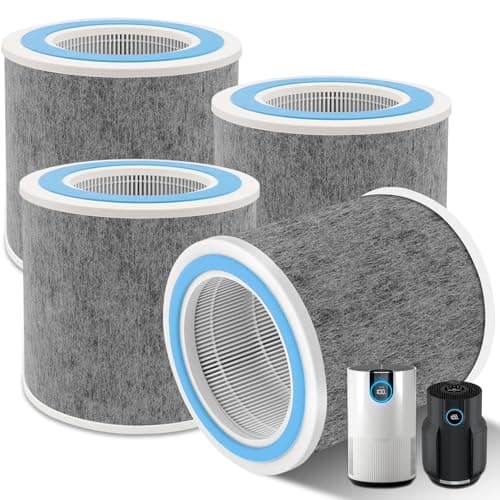 Doifyn 4 Pack HP102 Replacement Filter, Compatible with Shark HP102/HP102PET/HC450/HC451/HC452/HC455 /HP132/HP152 Air Purifier, True Filter for 99.97% of Particles Part Number #HE1FKPET,HE1FKBAS