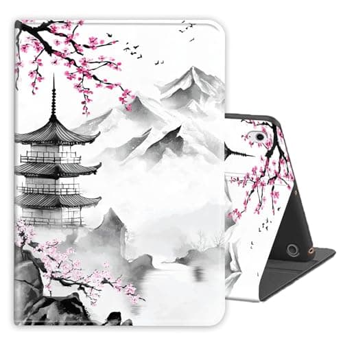 LROTFNGX for Apple iPad Air 11-inch Case 2025/2024,Case for iPad Air 5th/4th Generation 10.9 inch,Multi-Angle Stand Protective Sleeves,PU Leather Folio Cover w/Auto Wake/Sleep,Ink Painting