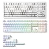 ZORNHER ZH870 Wireless Gaming Mechanical Keyboard with 136 Keys Shine Through Arris & Keys Backlit Keycaps Set