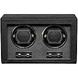 ROTHWELL Double Watch Winder for Automatic Watches with Quiet Motor with Multiple Speeds and Rotation Settings (Black/Grey)