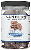 Sanders Milk Chocolate Sea Salt Caramel Thins - 18 oz. Tub