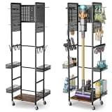 Vacuum Stand for Dyson V15 V12 V11 V10 V8 V7 V6 Gen5, Standing Dock with Attachment Holder, Vacuum Accessory Storage for Dyson Replacement Parts, Standing Floor Dok Docking Station with Tool Organizer