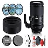 Tamron 150-500mm F5-6.7 Di III VC VXD Telephoto Zoom Lens for Fujifilm X-Mount Mirrorless Cameras, Image Stabilization, Wildlife & Sports Photography + Lens Filter Kit + Cleaning Kit (10pc Bundle)