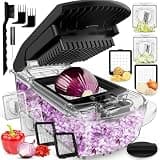 Fullstar The Original Pro Chopper - Vegetable Chopper and Spiralizer, Food Chopper with Container, Fruit Slicer, Kitchen Gadgets & Gifts, Home Essentials (4 in 1, Clear)
