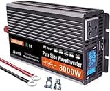 3000 to 6000 Watt Power Inverter Car/Home 12V to 220V AC Converter with LED Display Outlets Smart Fans Suitable for Home RV 5000W-12Vto110V(3000W,24Vto110V)