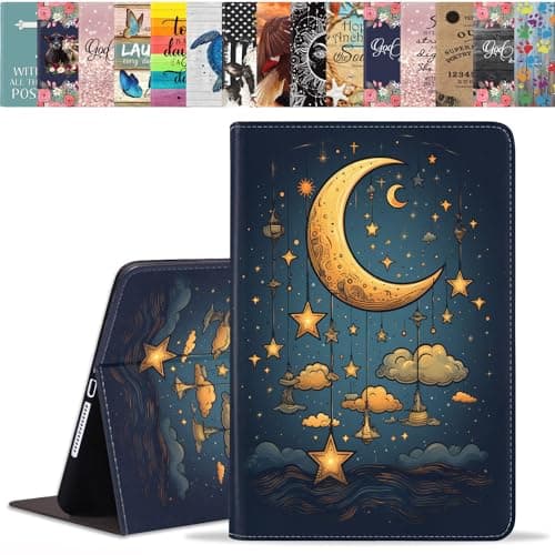 ERWYTYIOI Case for Samsung Galaxy Tab A11 Plus (2025) / A9 Plus (2023) 11 Inch, Slim PU Leather Folio Stand Cover with Auto Wake/Sleep, Celestial Boho Moon Star