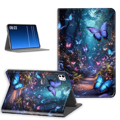 TYXQJMBZ for Apple iPad Pro 13 (2024) Case, Slim Stand Cover with Auto Wake/Sleep,PU Leather Case for Apple iPad Pro (2024) 13 Inch Tablet,Cute Hippo in Water