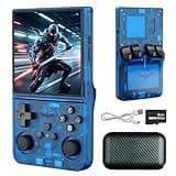 Qoody Upgrade S600 Retro Gaming Console, Anti-Slip Texture Retro Handheld Game Console, 4.0 Inch 720x720 IPS Screen and 22,000+ Classic Games Retro Game Console for Gaming/Playdate/Party, Blue 64G