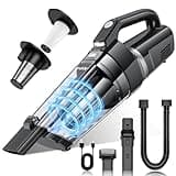 AHNR Handheld Vacuum Cordless, 16000PA Powerful Suction Hand Held Vacuum Cordless Rechargeable with LED Light & 2 HEPA Filters, Portable Car Vacuum Cleaner High Power for Car Home Office