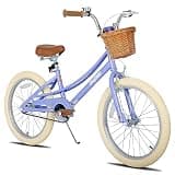 JOYSTAR 20 inch Kids Bike for 7-10 Years Girls, 20inch Girls Bike with Training Wheels, Basket & Kickstand, Kids' Bicycle Purple