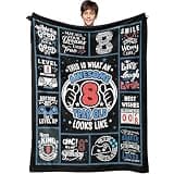 Boy Birthday Gift,Birthday Decorations for Boys Throw Blanket 60 x 50 Inch,Digital Heartwarming Sentences Creative Design Ideal Gifts (60 * 50in, 8th)