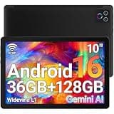 URAO Tablet,10.1" Android 16 Tablet Octa-core 36GB+128GB Dual Camera