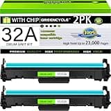 greencycle CF232A Compatible Drum Unit Kit Replacement for HP CF232A 32A Drum use for Laser Jet Pro M148dw M148fdw M203d M203dw M203dn MFP M227fdw M227fdn M227sdn Printer(2 Pack,Black)