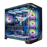 HYPER CYBER Quantum Gaming PC Desktop Computer, AMD Ryzen 7 7800X3D, GeForce RTX 5080, 32GB DDR5, 2TB SSD, Wonder Vision 360 Turbo ARGB Black, Windows 11 Home, RGB Lighting, WiFi, Ready to Use