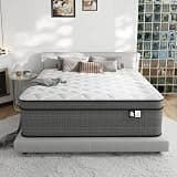 Ruoysun 14 Inch Queen Size Mattress, Firm Hybrid Mattress with 7-Zone Pocket Springs & Cooling Gel Memory Foam, Luxury Pressure Relief Bed in a Box for Back & Side Sleepers, CertiPUR-US
