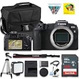 EOS RP Full Frame Mirrorless Vlogging Portable Digital Camera with 26.2MP, CMOS Sensor, Wi-Fi, Bluetooth, 4K Video Recording and 3.0" Vari-Angle Touch LCD Screen, Body + 128GB Card + Camera Case