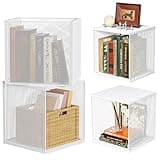 Dmevkic 2 Cube Organizer Bookshelves DIY Variable Stackable Cube Storage Organizer for Kid Bedroom,Living Room,Small Bookshelf White