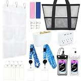 20 Pcs Cruise Ship Essentials Accessories Set, Reusable Travel Organizer Kit, Waterproof Pouch & Luggage Tags, for Beach Pool Vacation Travelers