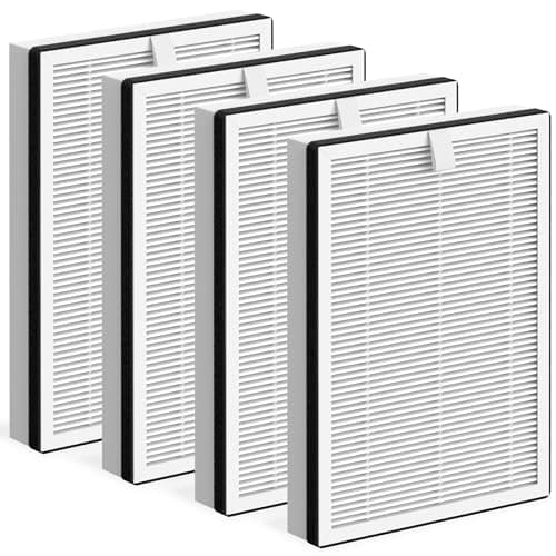 FCFMY 4 Pcs/ 2 Sets Replacement Filter for NuWave OxyPure Portable Air Cleaner Purifier 47401 47402 47404 for Large Room up to 1361 Sq Ft with Double-Sided Air Intake, Part # H5P3