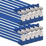 1aTTack.de 366179 Cat.6 network cable angle 90 degrees 2m - blue - pack of 10 - Cat6 patch cable (SFTP PIMF) 1000Mbit/s Rj 45 connector - 10 x 2m meters blue
