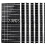 ECO-WORTHY 20PCS 590W Solar Panels N-Type Bifacial Half-Cut Monocrystalline, 23.23% High Conversion Efficiency for Home Rooftop, RV, Boat