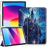 Yuxcfhjfe for iPad Air 13 inch Case(Air M4 2026/M3 2025/M2 2024), for iPad Pro 12.9 Case(6th/5th/4th/3rd/2nd/1st Gen),Foldable Stand Support Auto Wake/Slee ,Castle Dragon
