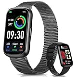 DEKELIFE Fitness Trackers,Smart Watches for Men Women with 24/7 Heart Rate/Sleep Monitor, Fitness Watch with IP68 Waterproof, Health Activity Trackers for Android and iPhone Carbon Black