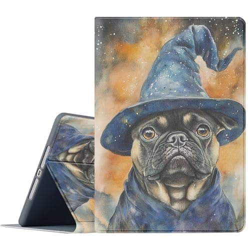 FGDRFGRW Case for 7" Kindle Paperwhite (12th 2024) and Kindle Colorsoft Signature Edition,Adjustable Stand Auto Wake/Sleep Function Full Body Protection Cover - Wizard Pug Dog