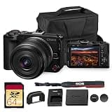 Canon EOS R50 V Mirrorless Camera with 14-30mm f/4-6.3 RF-S Lens | 4K Video, Dual Pixel Autofocus, Flip Screen | Compact RF Mount Vlog Camera Kit with Bag and 64GB Card