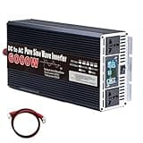 YXINHONGYUE Power Inverter, 6000W DC 12V 24V to 220V 50Hz/110V 60Hz Voltage Converter Charger Low Frequency Car Solar Inverter for Outdoor Camping, Rvs, Solar Power Systems,24v to 120v