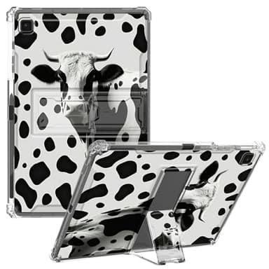 CGFGHHUY for Samsung Galaxy Tab A7 Lite Case 8.7 inch Clear Slim Lightweight Kickstand Protective Transparent TPU Case with Pen Holder Tablet Cover for Galaxy A7 Lite 2021 - Cute Cow