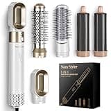 5-in-1 Hair Styler & Hot Air Brush Set, Multi-Functional Hair Styling Tool for Curling, Straightening & Volumizing, Ionic Hair Dryer Brush for Salon-Style Results at Home