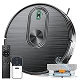 XIEBro Robot Vacuum and Mop, 6500Pa Suction, 2 in 1 Robotic Vacuum with Gyro Inertial Navigation, 200 Min Runtime, App/Remote/Voice Control, Ideal for Pet Hair, Hard Floor, Carpet