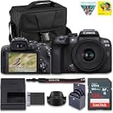 Canon EOS R10 Mirrorless Camera Kit with RF-S 18-45mm Lens | 24.2MP APS-C, 4K Video, Dual Pixel AF, 15fps Burst, Perfect for Beginner Photographers & Vloggers (5331C009) + 128GB Card + Camera Case