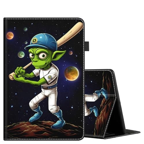 Case for All-New Kindle Paperwhite 12th Gen 2024 (7") & Kindle Colorsoft Signature Edition (7"), Multi-Angle Smart Stand Cover Auto Sleep/Wake, Alien Baseball